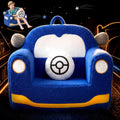 Divanetto in Sherpa con Cuscino per Bambini da 3 a 6 Anni Blu