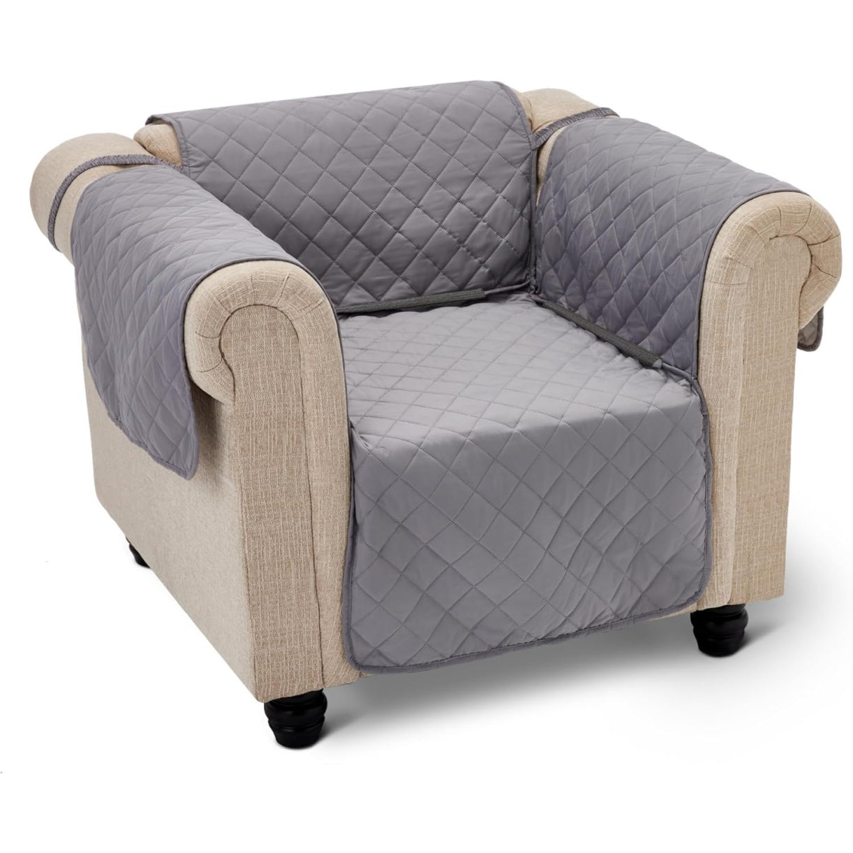 Copertura Impermeabile Lavabile Double Face per Poltrona Relax Grigio Chiaro