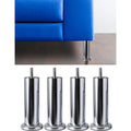 Piedini per Divani e Mobili in Ferro Cromato con Base Design Minimal Set da 4 Altezza 150 mm